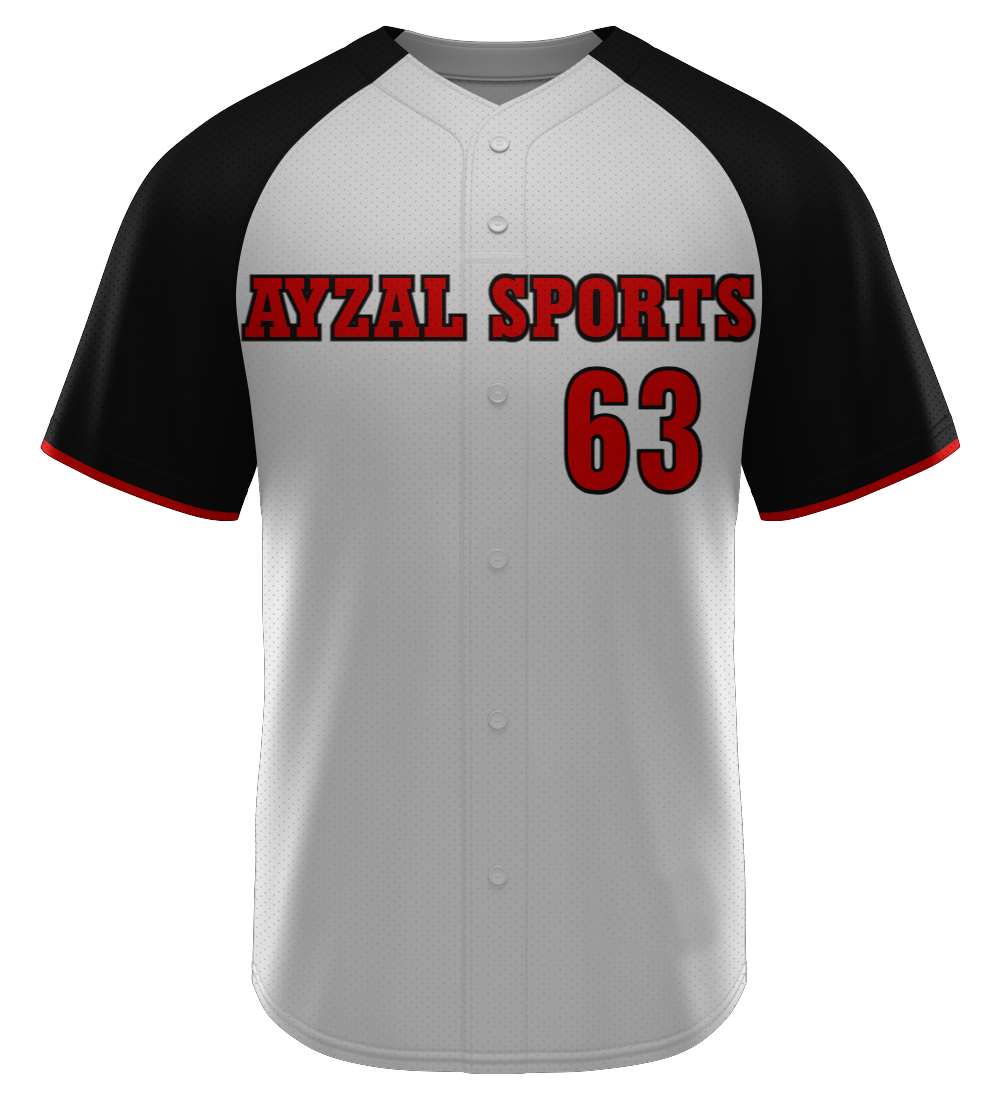 Custom Baseball Jersey Full Button White Black Team Uniform